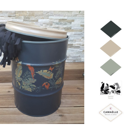 Flo-deco-PochoirToucan-Color'PleinAir