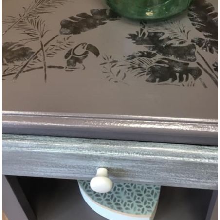 Samedi le relooking pochoir toucan