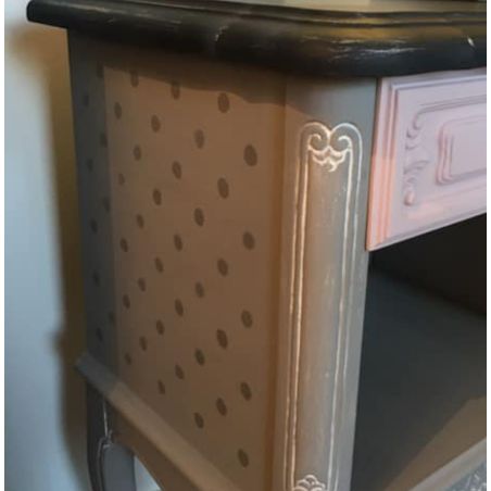 Samedi le relooking Pochoir Pois