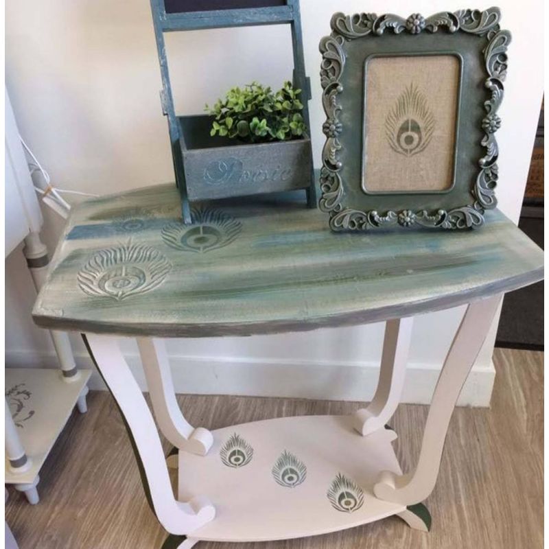 Samedi le relooking Pochoir Oeil de paon