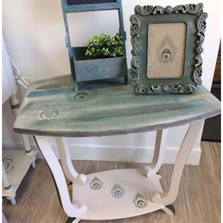 Samedi le relooking Pochoir Oeil de paon