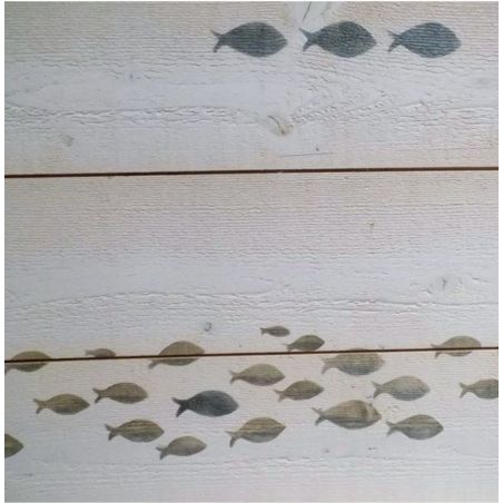 L'Atelier Gris Céleste pochoir Migrations