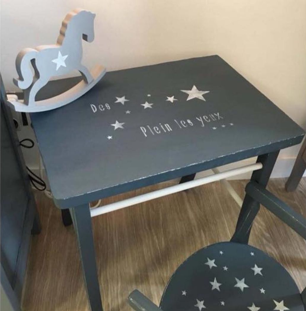 Samedi le relooking Pochoir des étoiles plein les yeux