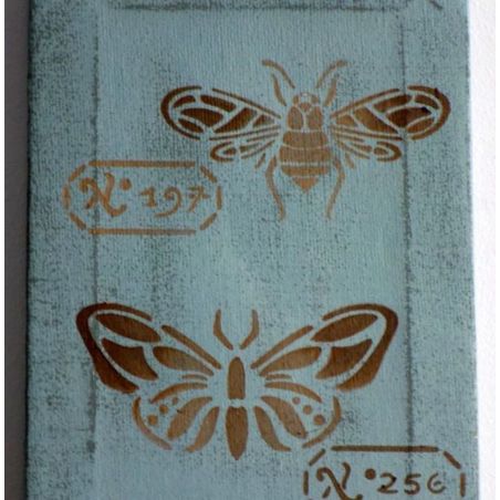 L'Atelier Gris Céleste pochoir Histoire Naturelle