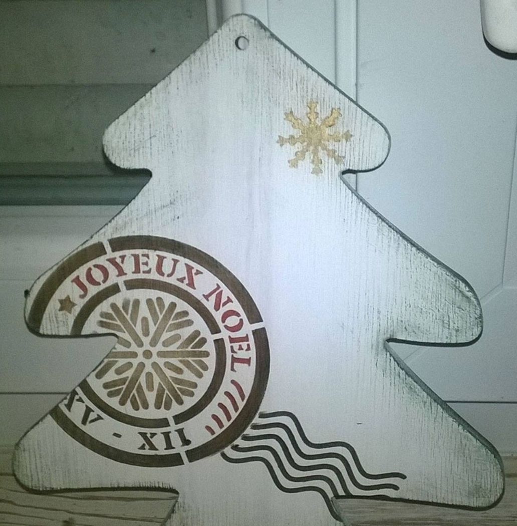 L'atelier de Kathy - Pochoir Timbres noel