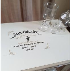 Atelier Gris étain Pochoir apothicaire Camaelle