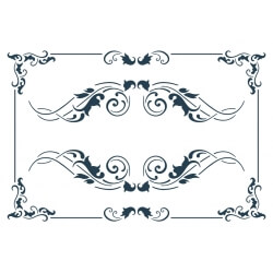 Pochoir Volutes