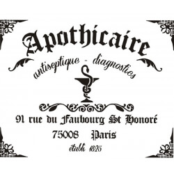 Pochoir Apothicaire