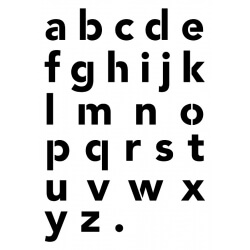 Pochoir Alphavenir Minuscules