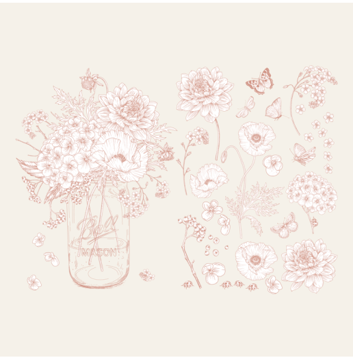Transfert Ã  sec - Mason Vieux Rose