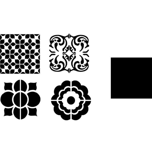 Pochoir Carreaux de Ciment x4