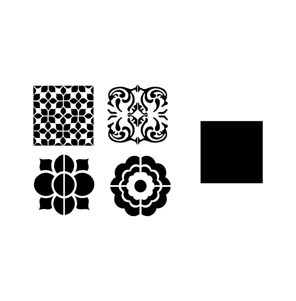 Pochoir Carreaux de Ciment x4