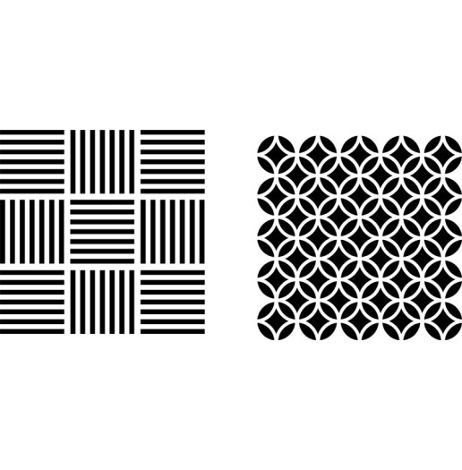 Pochoir Graphique - Traits & Ronds