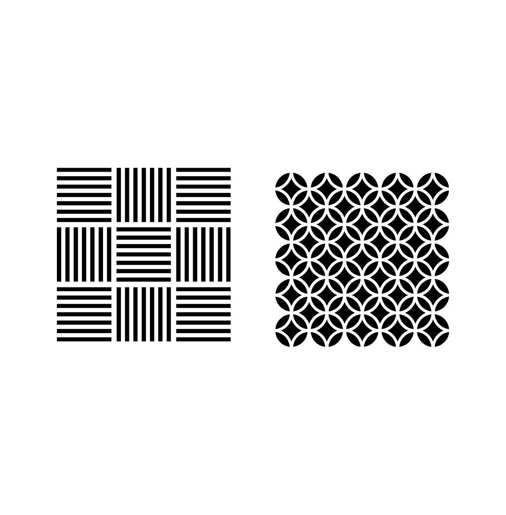 Pochoir Graphique - Traits & Ronds