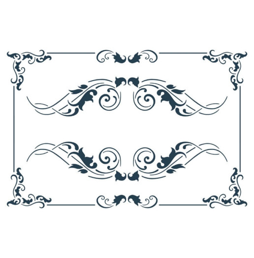 Pochoir Volutes