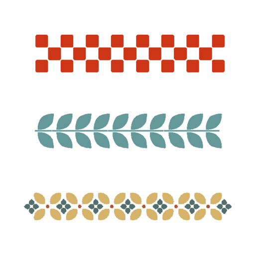 Pochoir Foliale (Pack 3 pochoirs de frises)