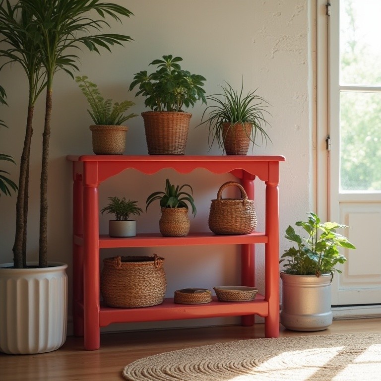 Peinture meuble rouge Camaëlle